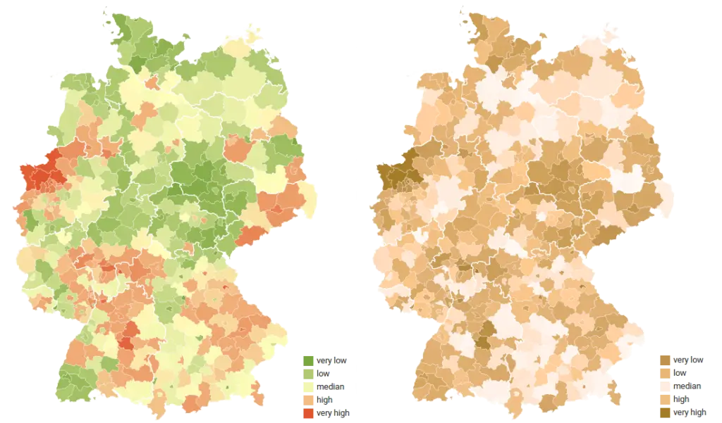 Comparison of color usage in maps for CVD.