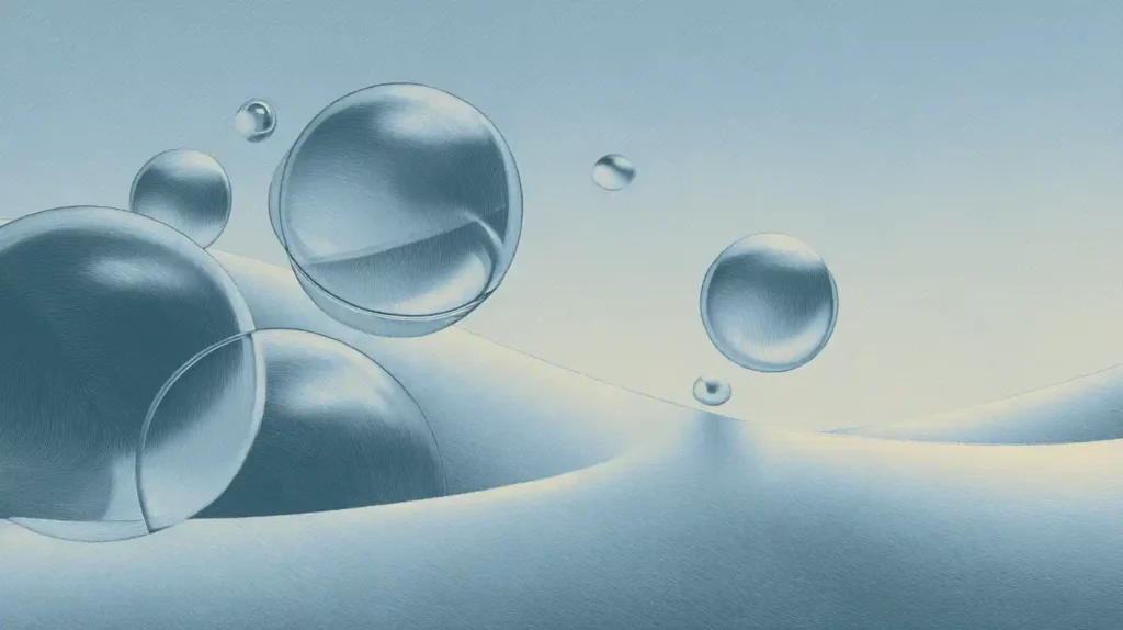 An artistic, abstract image with floating glass bubbles, conceptually representing the clarity and structure of a data bubble chart.