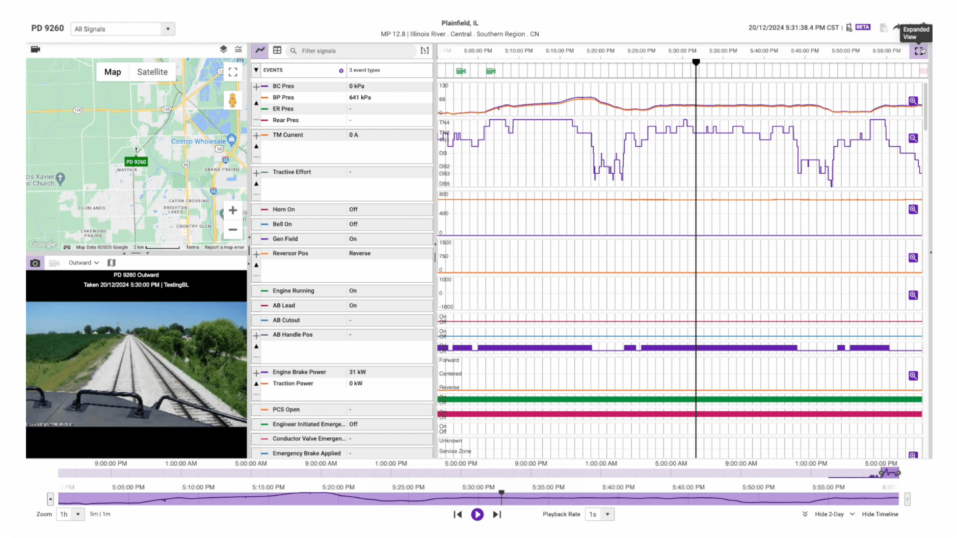 Real-Time Rail Monitoring Interface